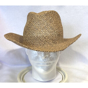 Vintage Dorfman Pacific Straw Cowboy Hat Size Medium Made in USA